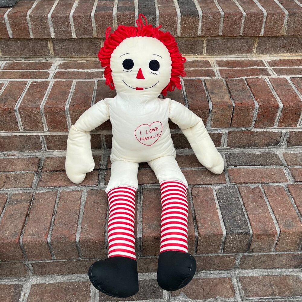 Raggedy Ann Homemade Customized Cloth Body Doll‎ - Doll Only - 38.5" Long